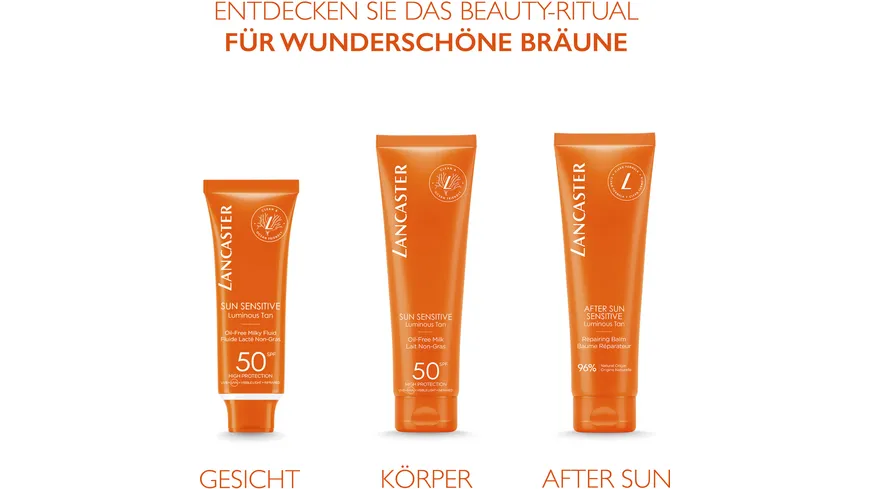 LANCASTER Clean Sun Sensitive Oil Free Body Milk SPF 50 150 ml