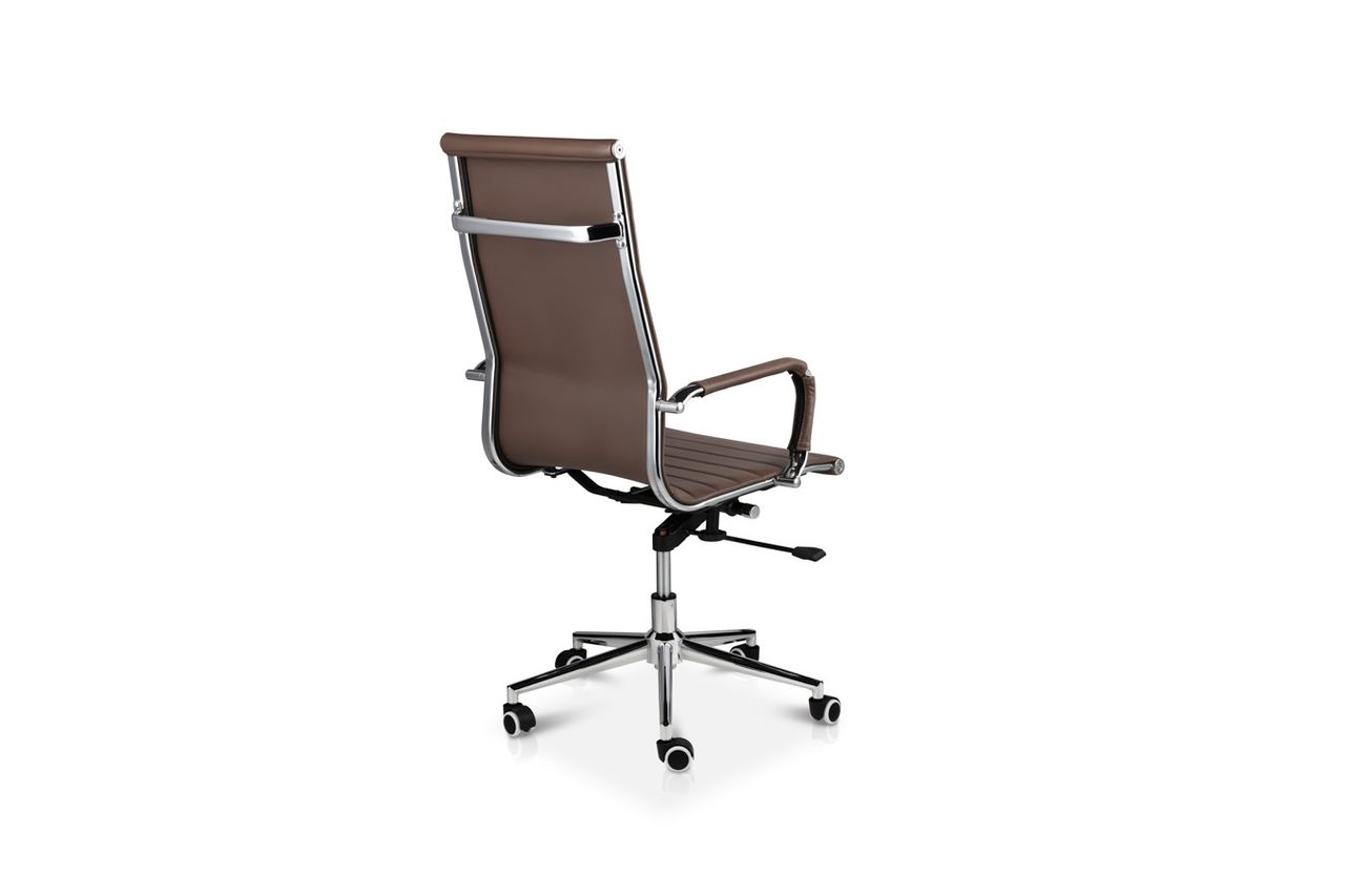 Lifa Living Bürostuhl Brisbane Dunkelbraunes PU-Leder