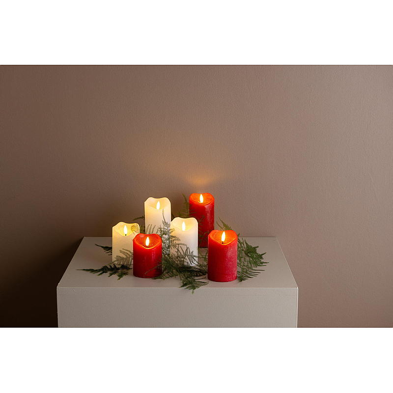 Vie Selected Kubbelys 3-pk LED 15/12/10 cm, voks hvit