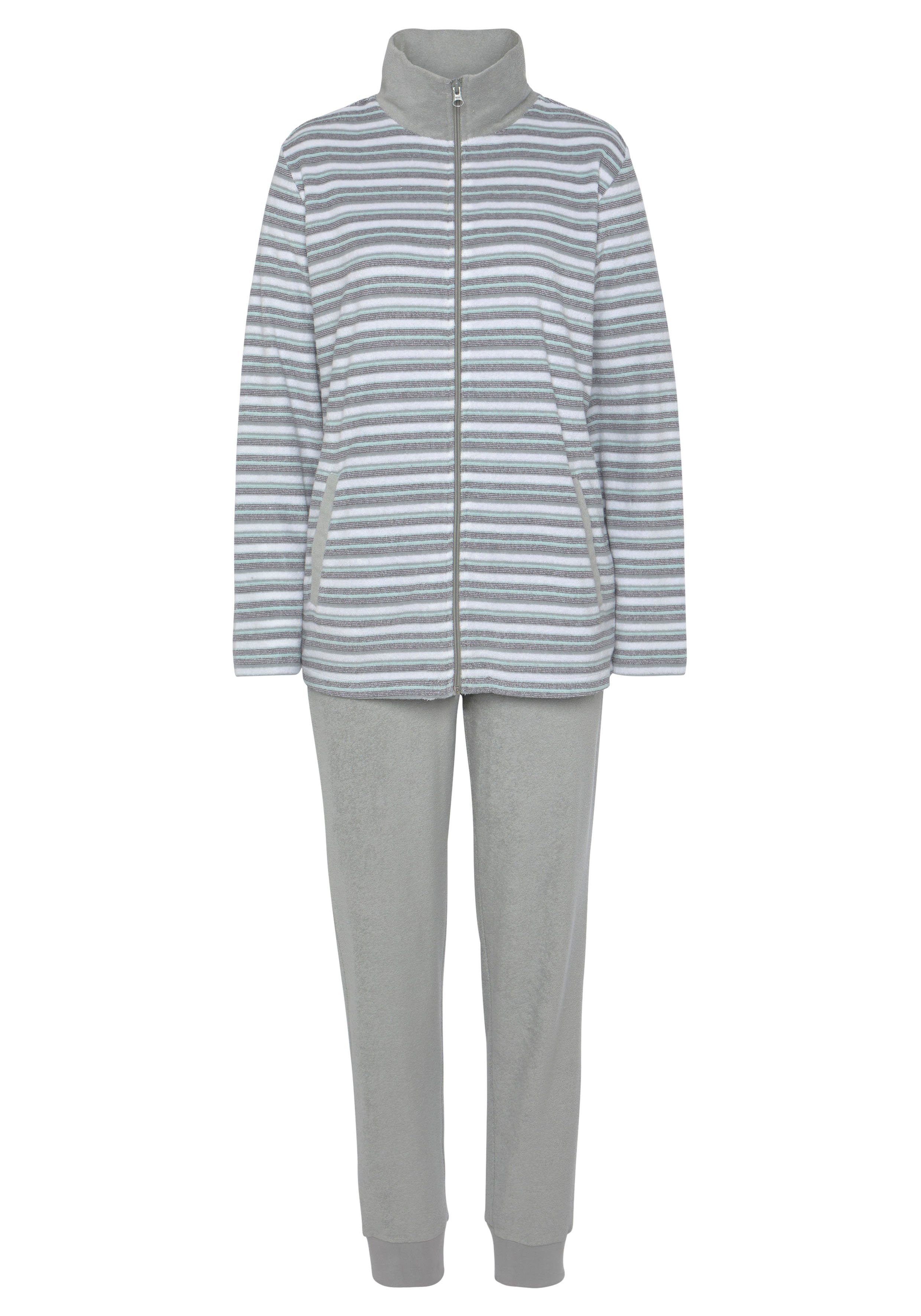 Vivance Dreams Pyjama (2 tlg) aus weichem Frottée mit Reißverschluss