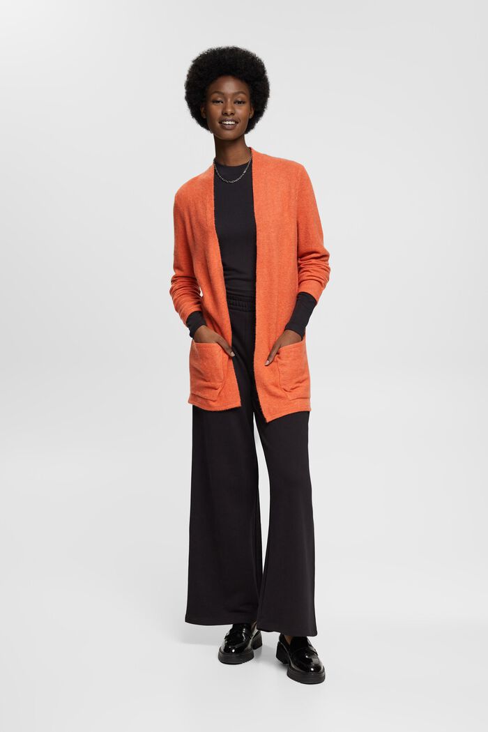 Feinstrick-Cardigan aus Wollmix