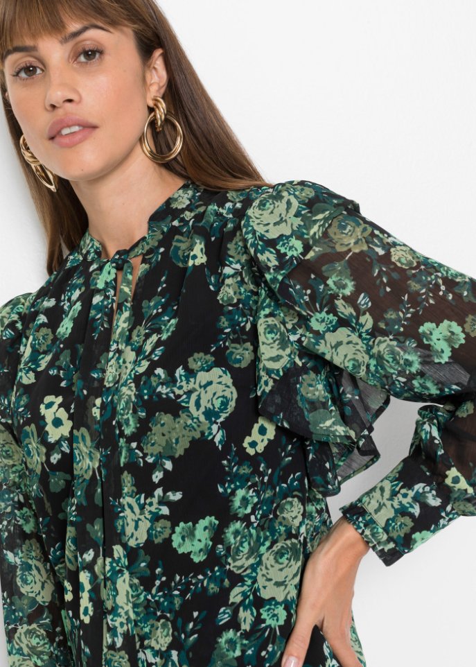 Bluse mit Volants