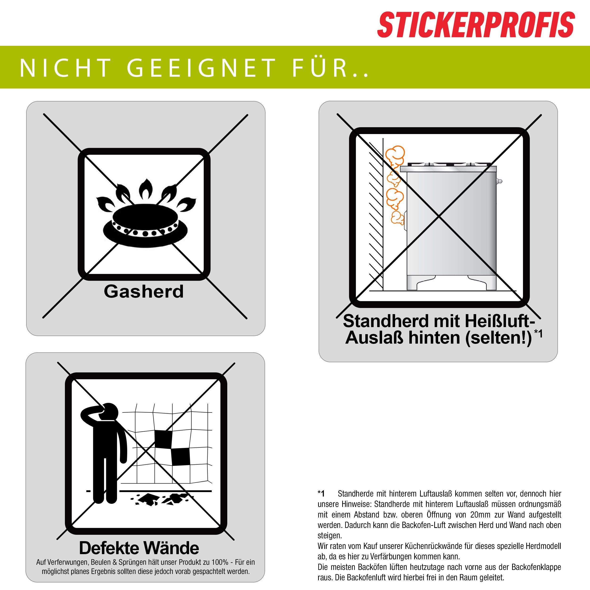 Stickerprofis Küchenrückwand HOLZPLANKEN, (Premium), 1,5mm, selbstklebend, hält auf besonders vielen Öberflächen