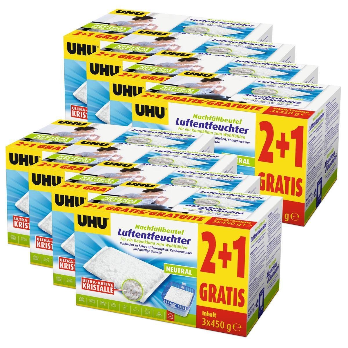 UHU Luftentfeuchter 24x UHU 47135 Luftentfeuchter Nachfüllbeutel 450 gDuftneutral