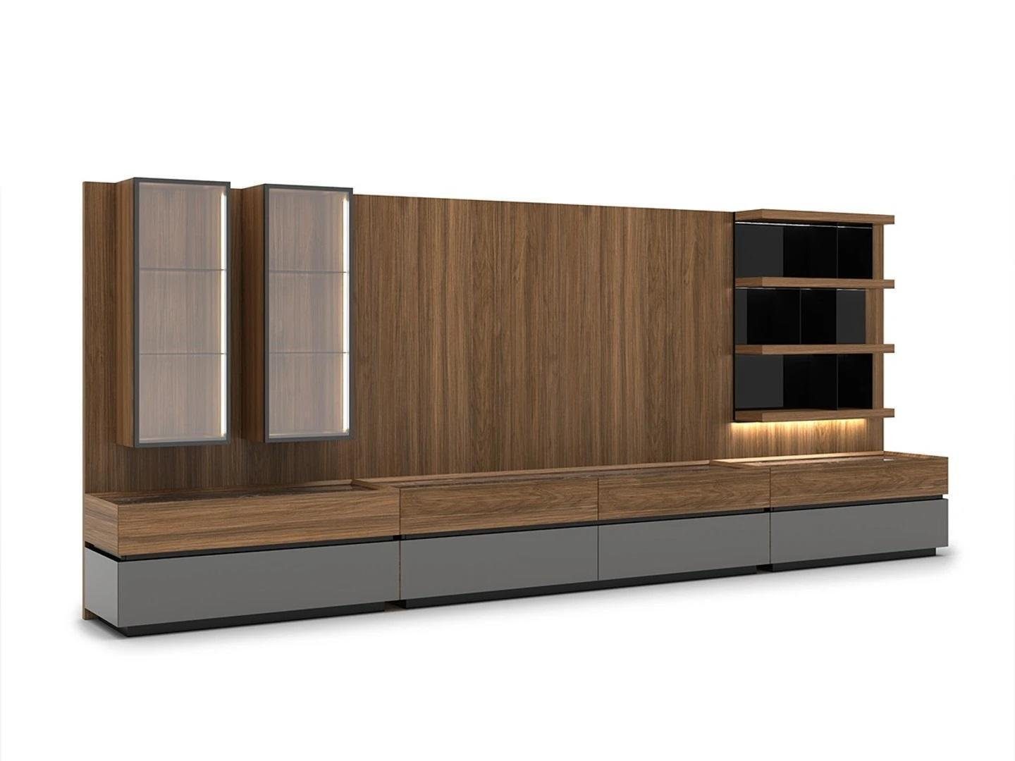JVmoebel Wohnwand Modern Design Einrichtung Wohnwand Set TV-Ständer Wandregale, (1-St., 1x nur Wohnwand ohne Couchtisch), Made in Europa