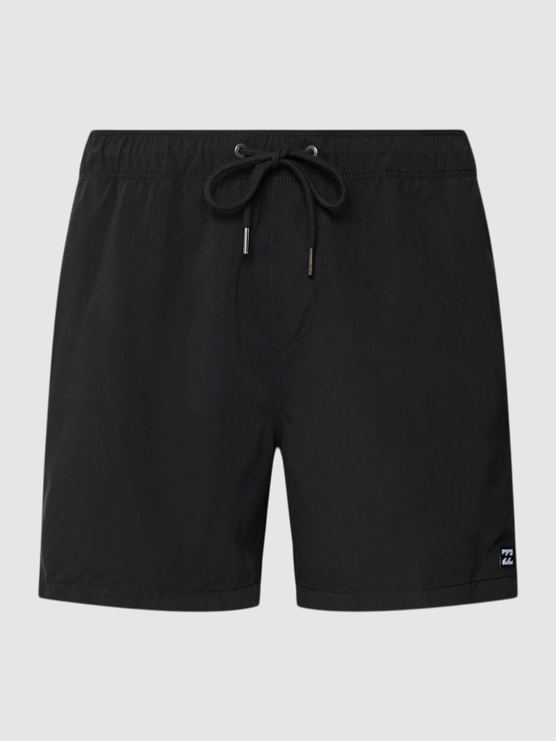 Badehose mit Label-Detail in schwarz