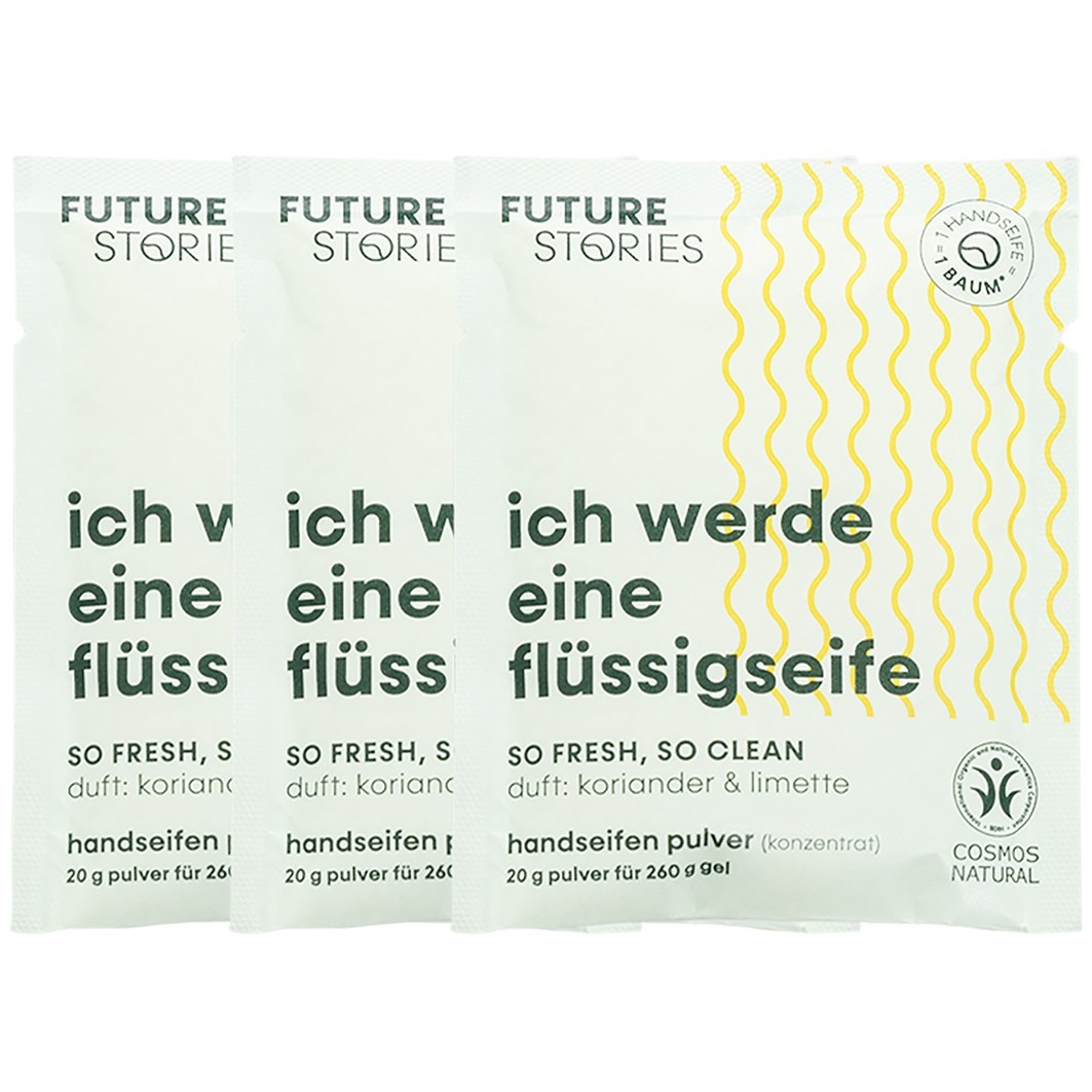 Flüssigseifen Pulver 3er Set Koriander & Limette