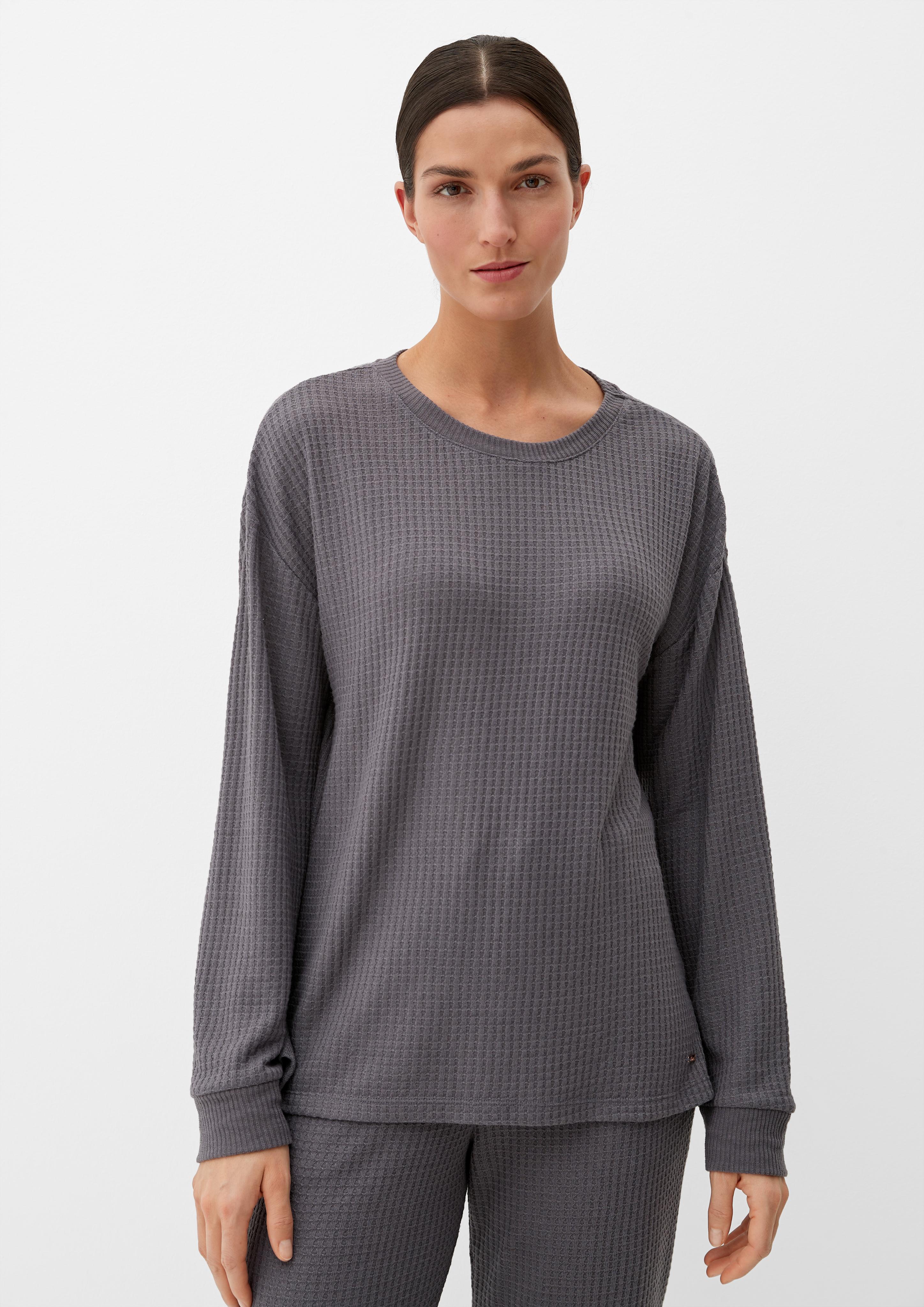 Pyjamaoberteil aus Waffelpiqué  6007792-9000