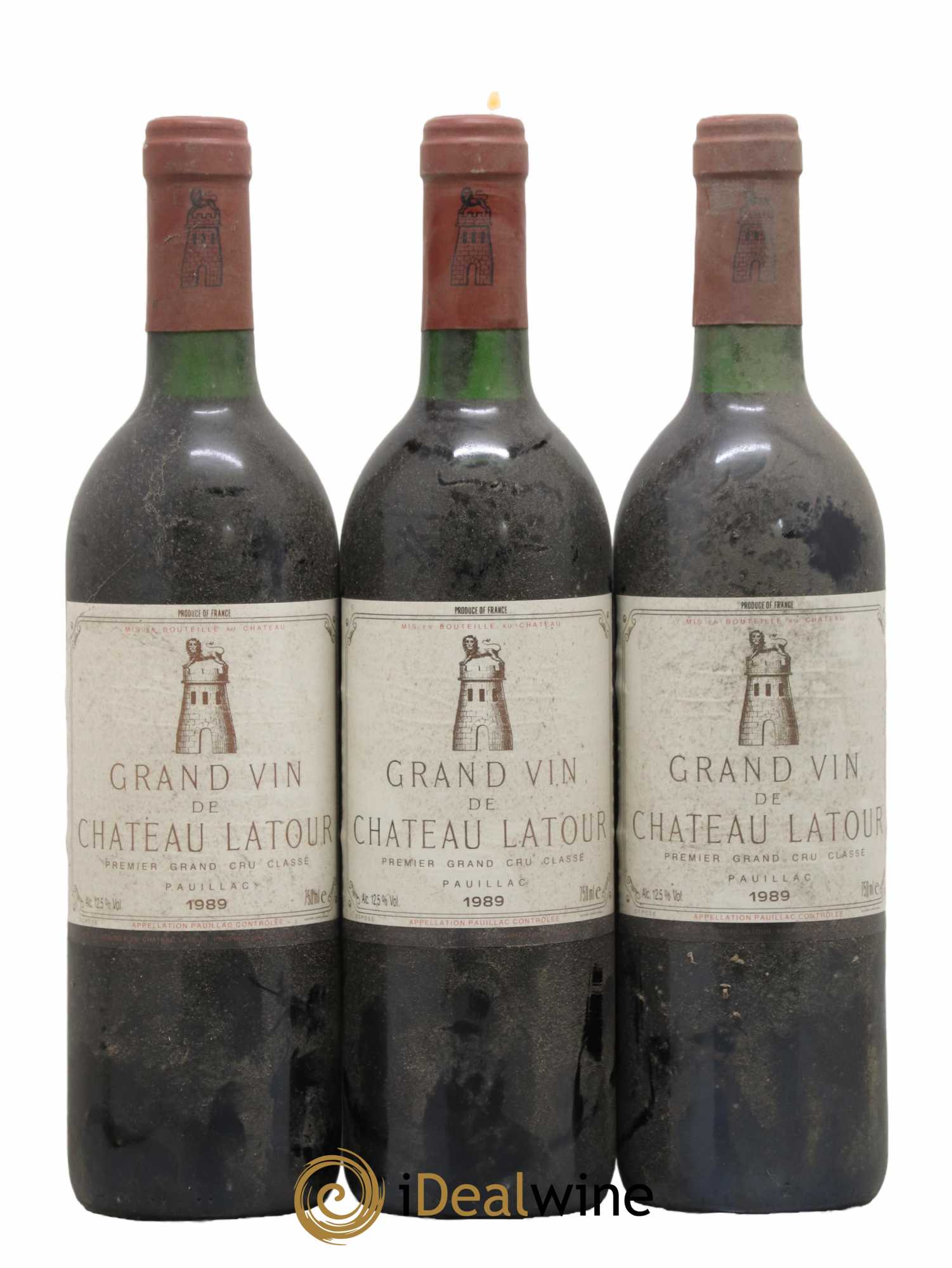 Château Latour 1er Grand Cru Classé  1989 - Lot de 3 Bouteilles