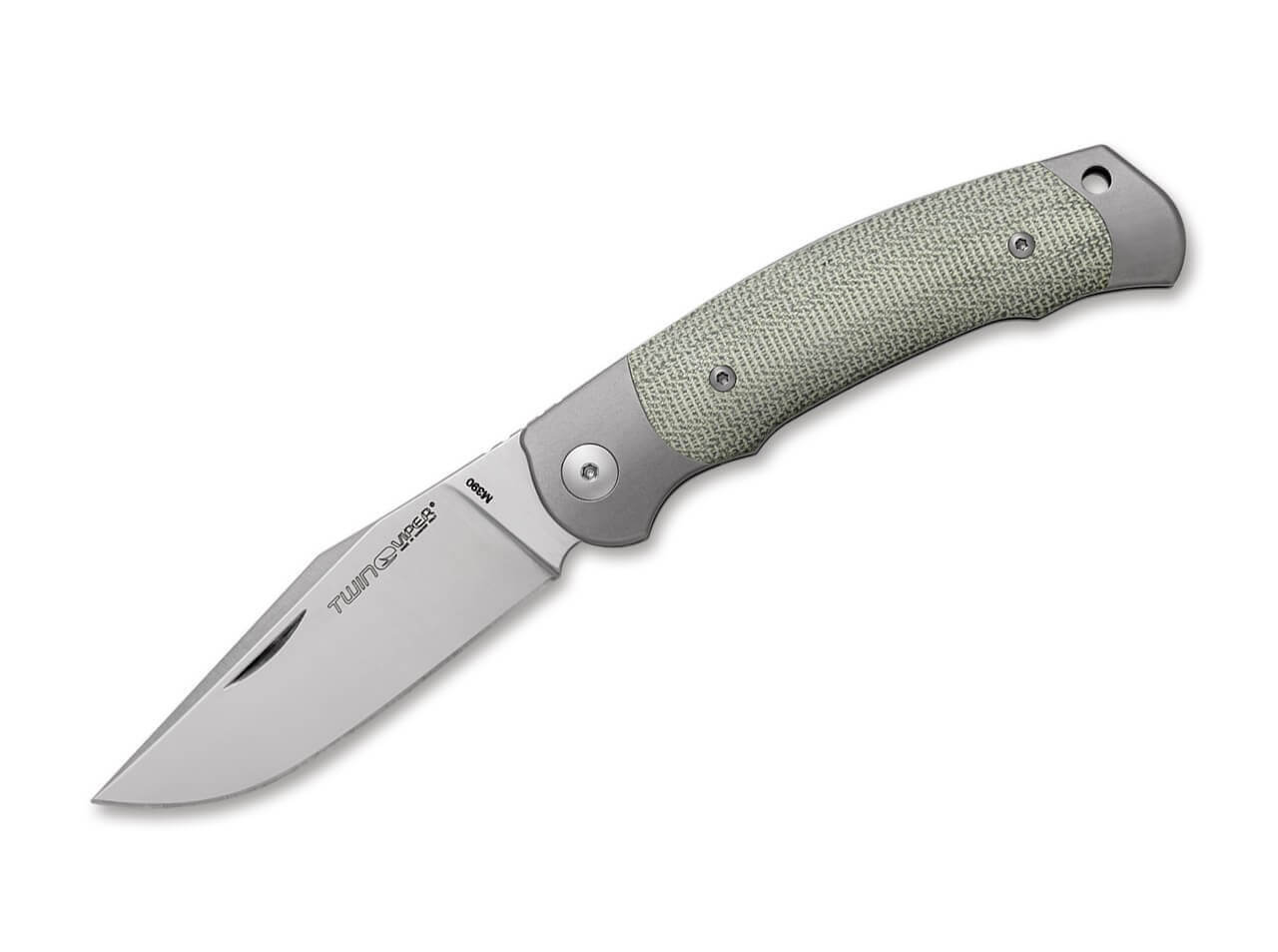 Twin Titanium Micarta Green