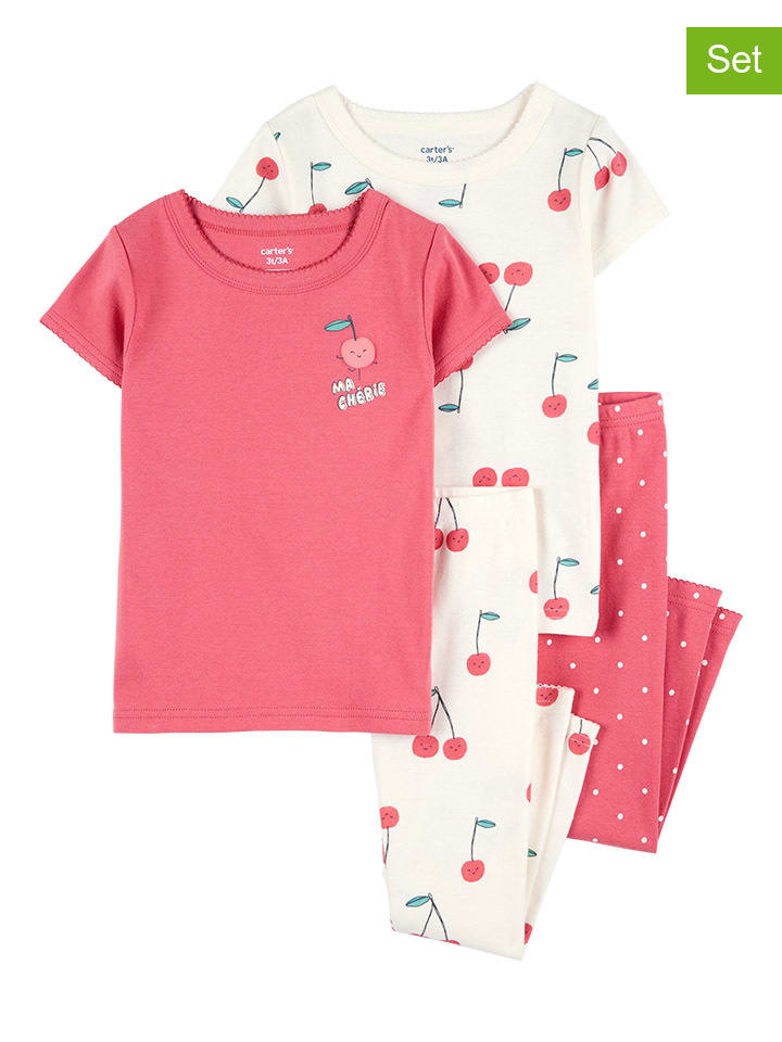carter's 2er-Set: Pyjamas in Pink/ Creme günstig kaufen