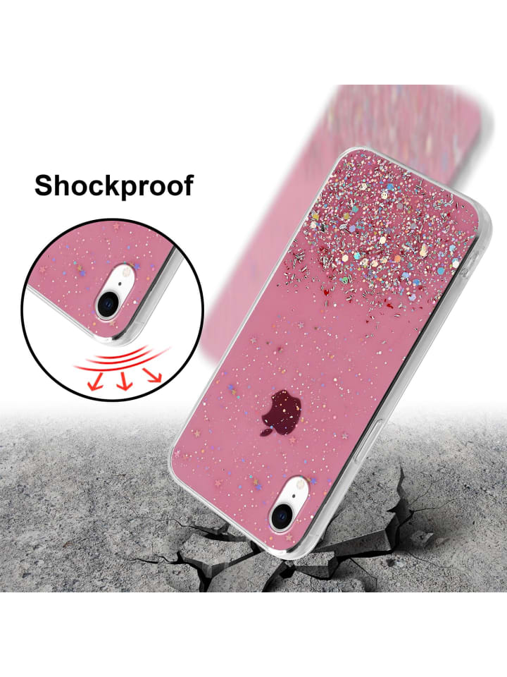 cadorabo Hülle für Apple iPhone XR Glitter in Rosa mit Glitter günstig kaufen iPhone XR