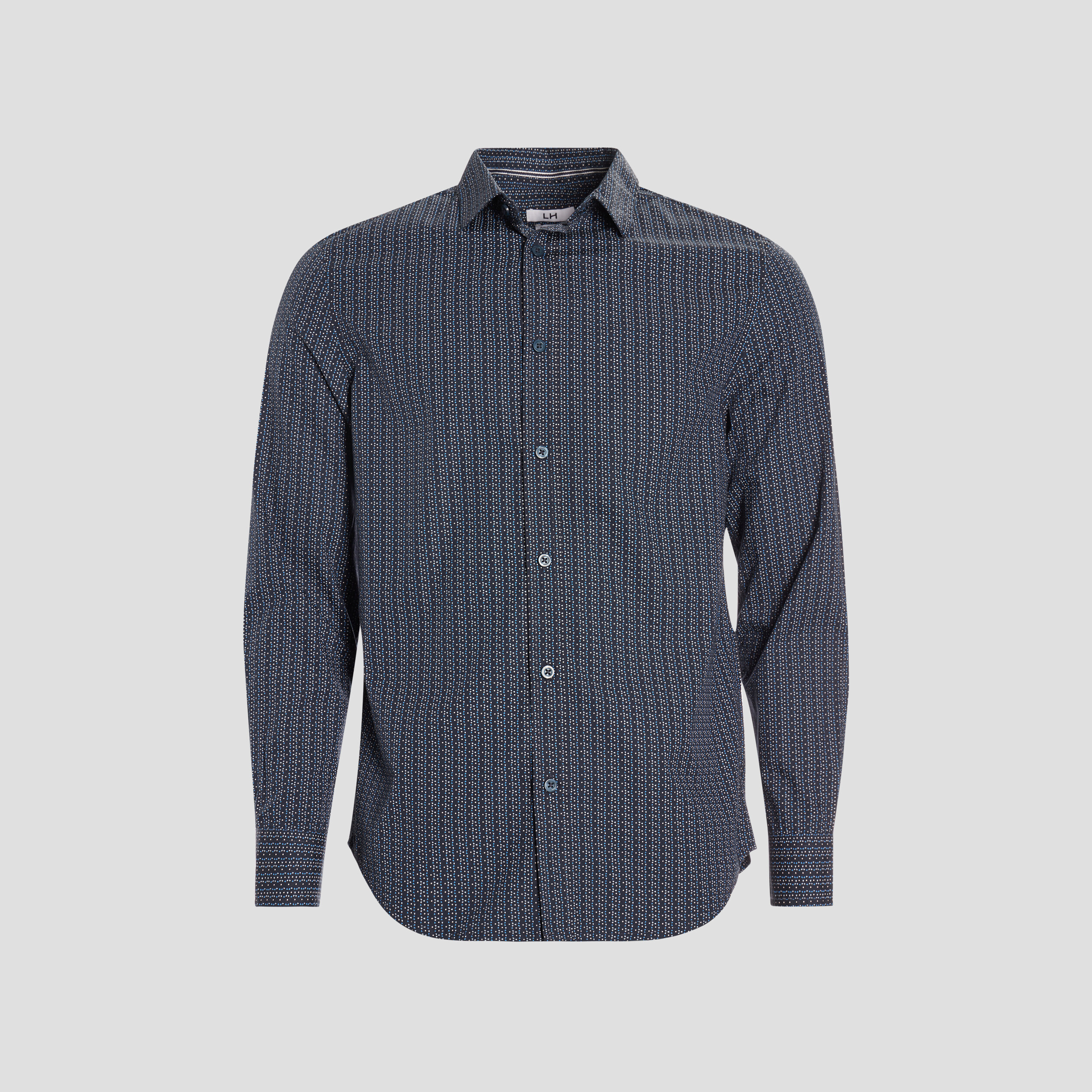 Chemise droite manches longues bleu homme | La Halle