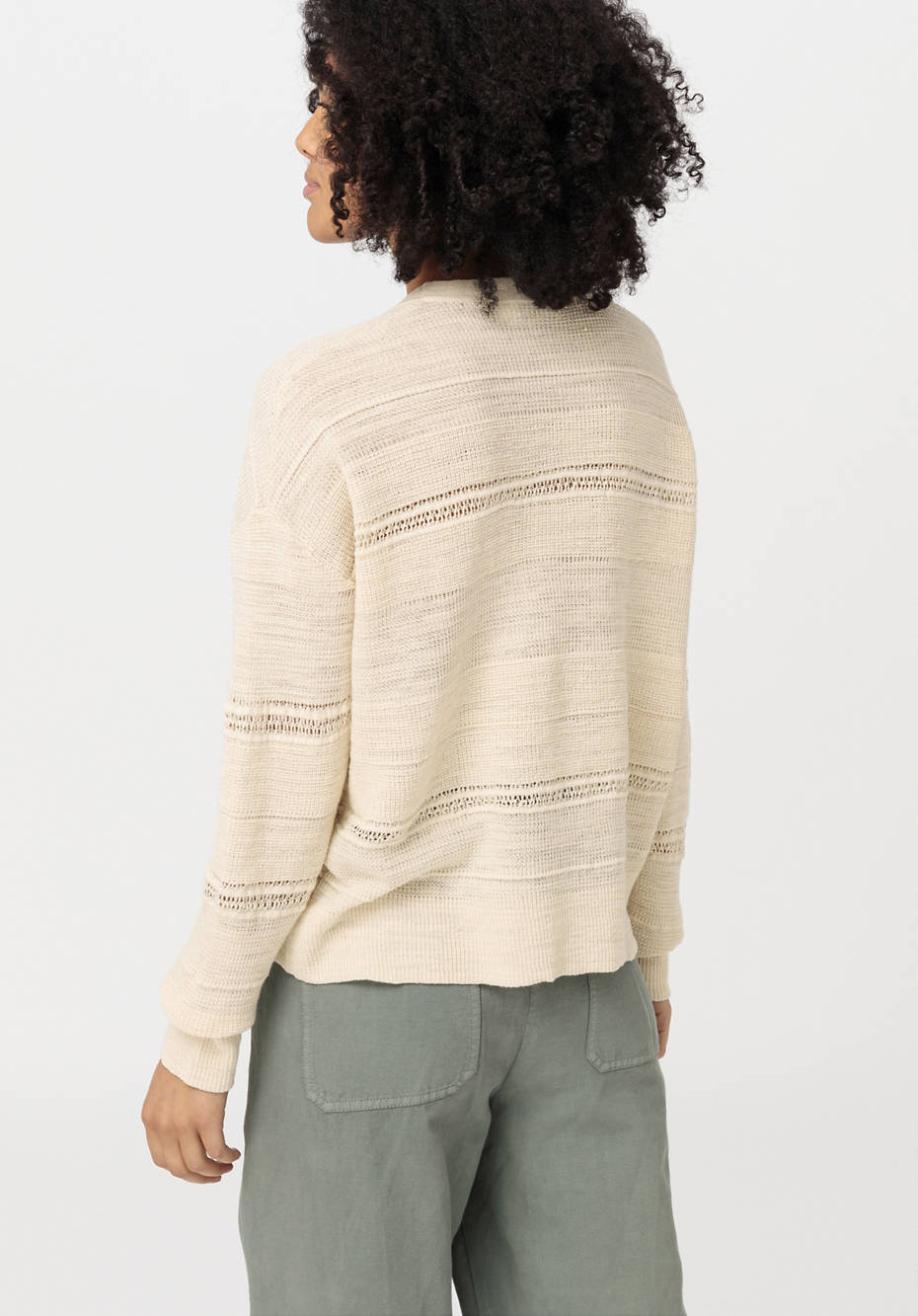Strickjacke aus Leinen mit Bio-Baumwolle