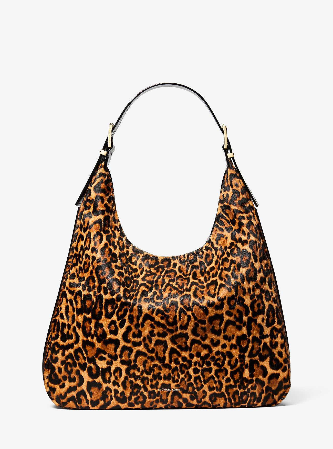 Nolita Stor Leopardprint Kalvehår Skulderveske - MARIGOLD