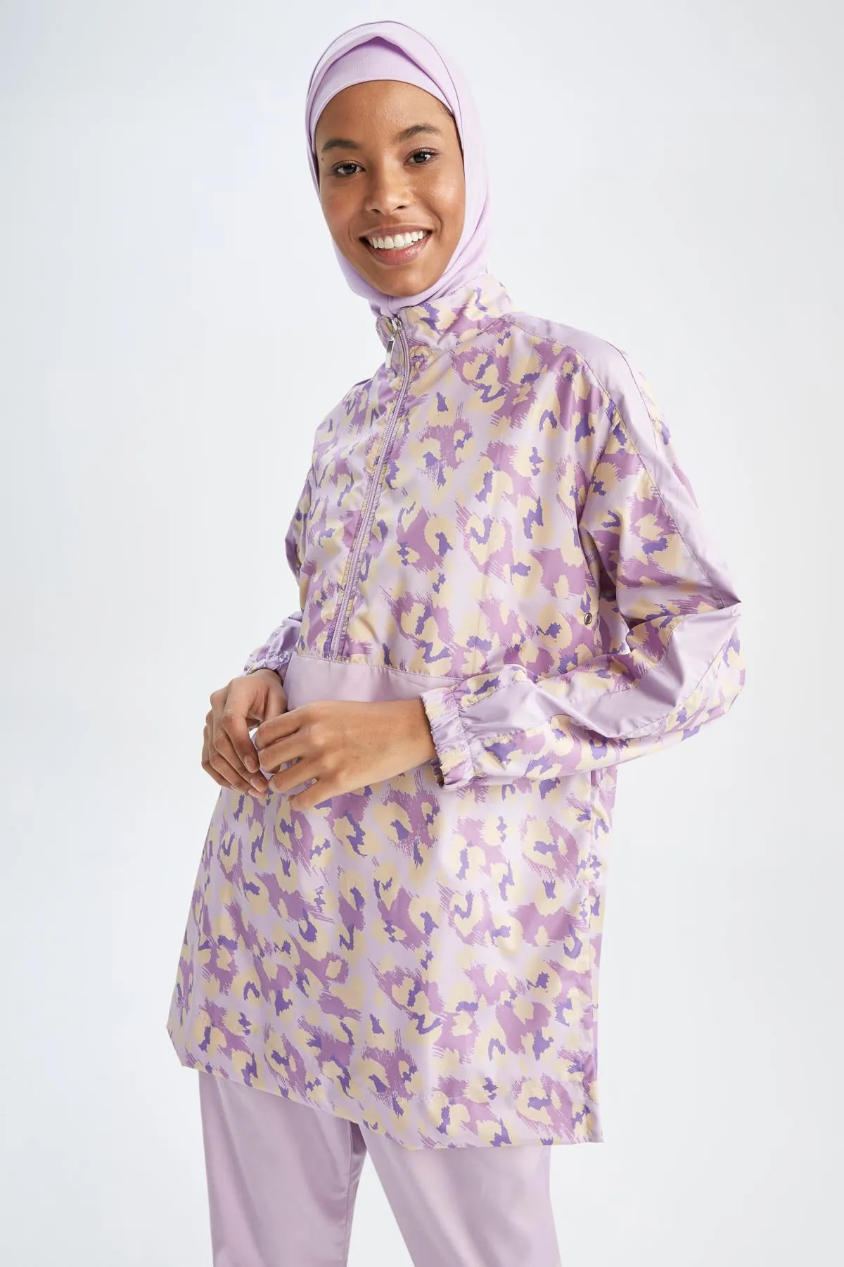 DeFacto  Relax Fit gemusterter Hijab-Badeanzug X0534az22sm