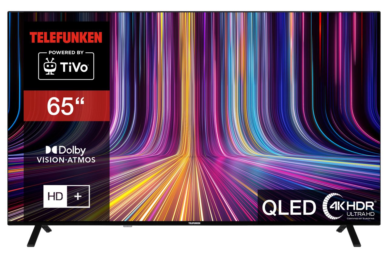 Telefunken QU65TO750S 65 Zoll QLED Fernseher / Smart TV (4K UHD, HDR Dolby Vision, Dolby Atmos)
