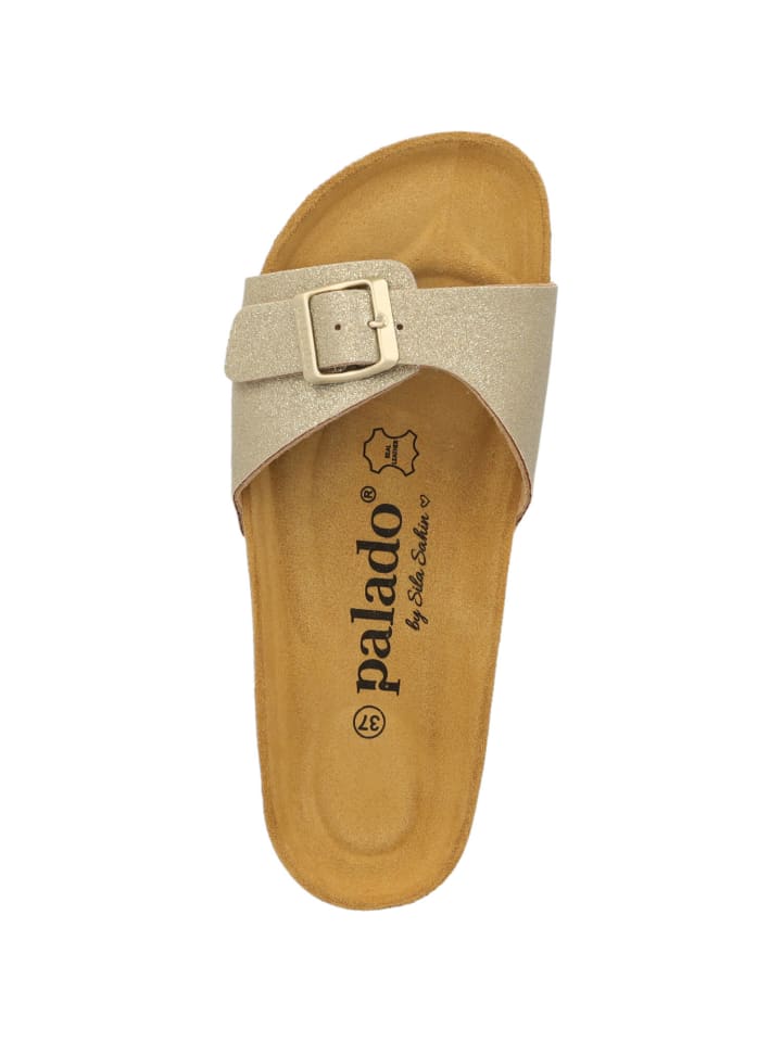 palado Pantoletten in gold glitzer günstig kaufen