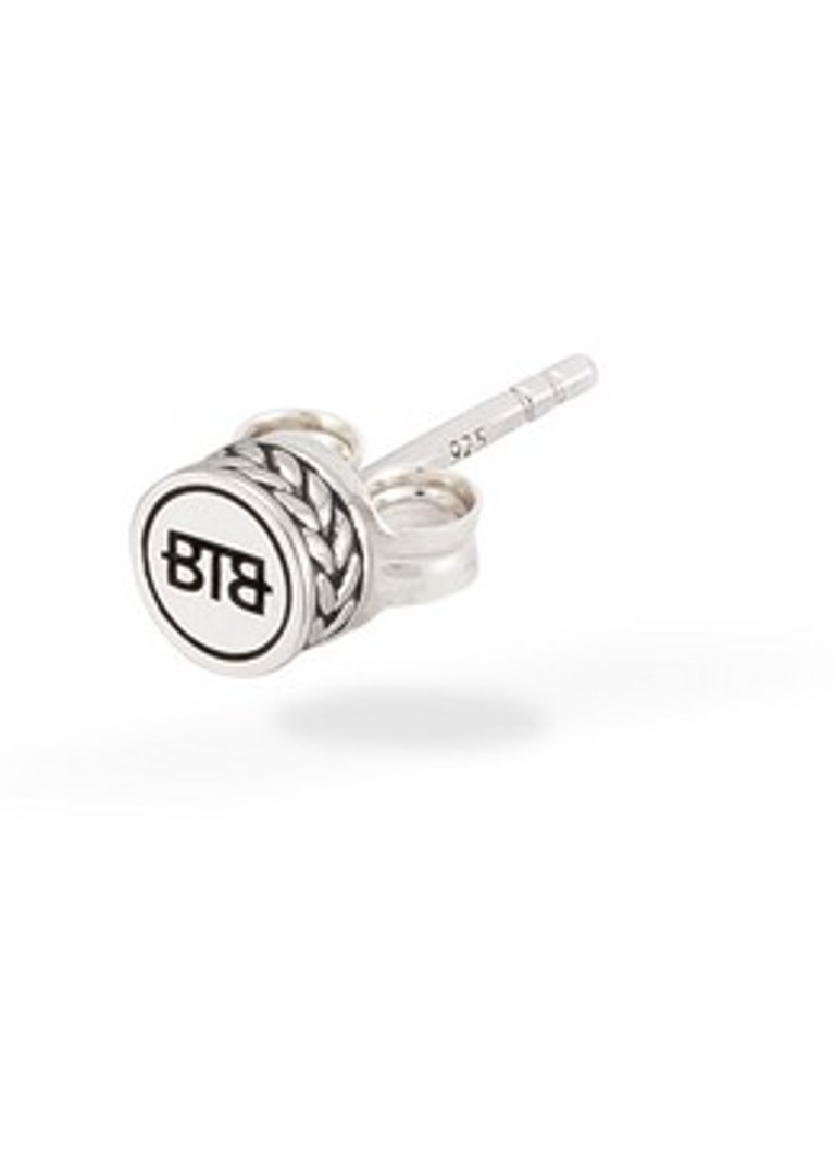 Buddha to Buddha Logo single silver stud earring