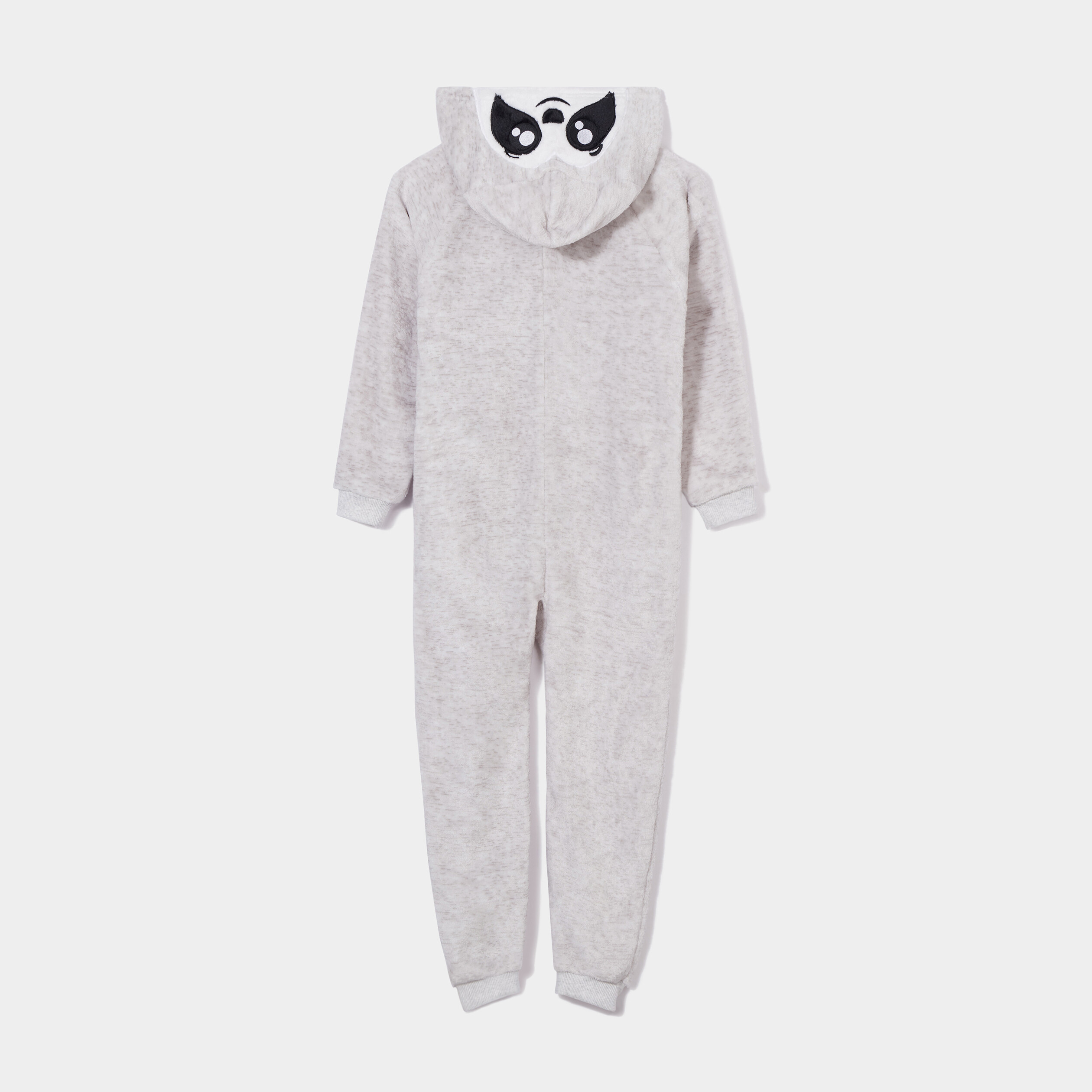 Combinaison pyjama pilou à capuche gris garçon | La Halle