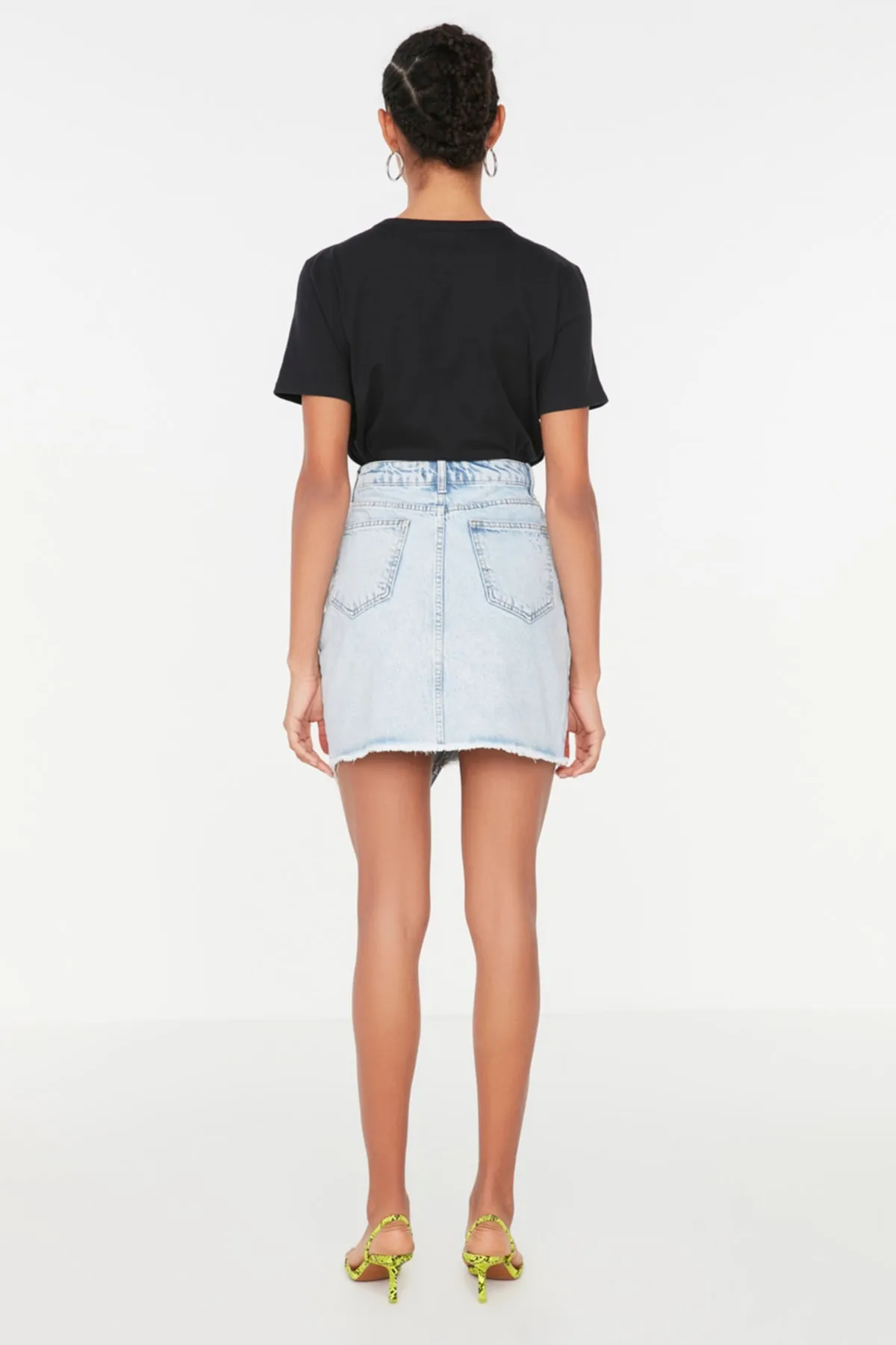 Trendyol Collection  blauer Mini-Jeansrock