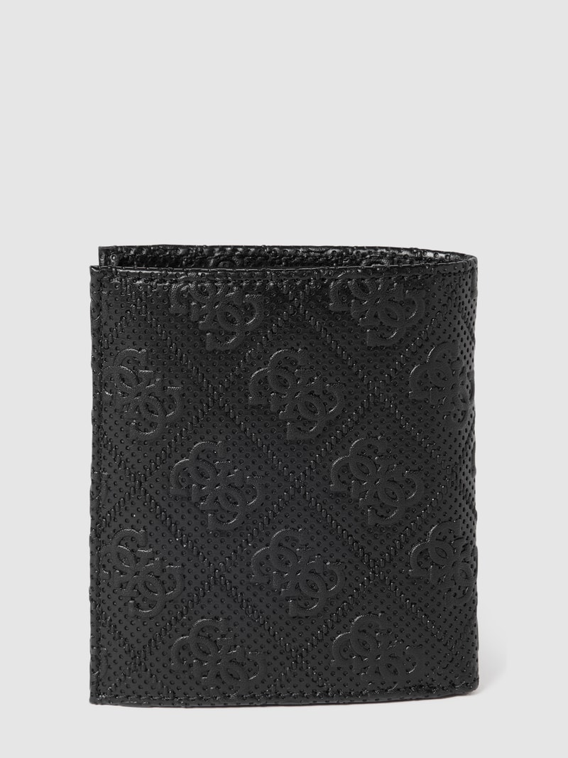 Portemonnaie mit Strukturmuster in schwarz