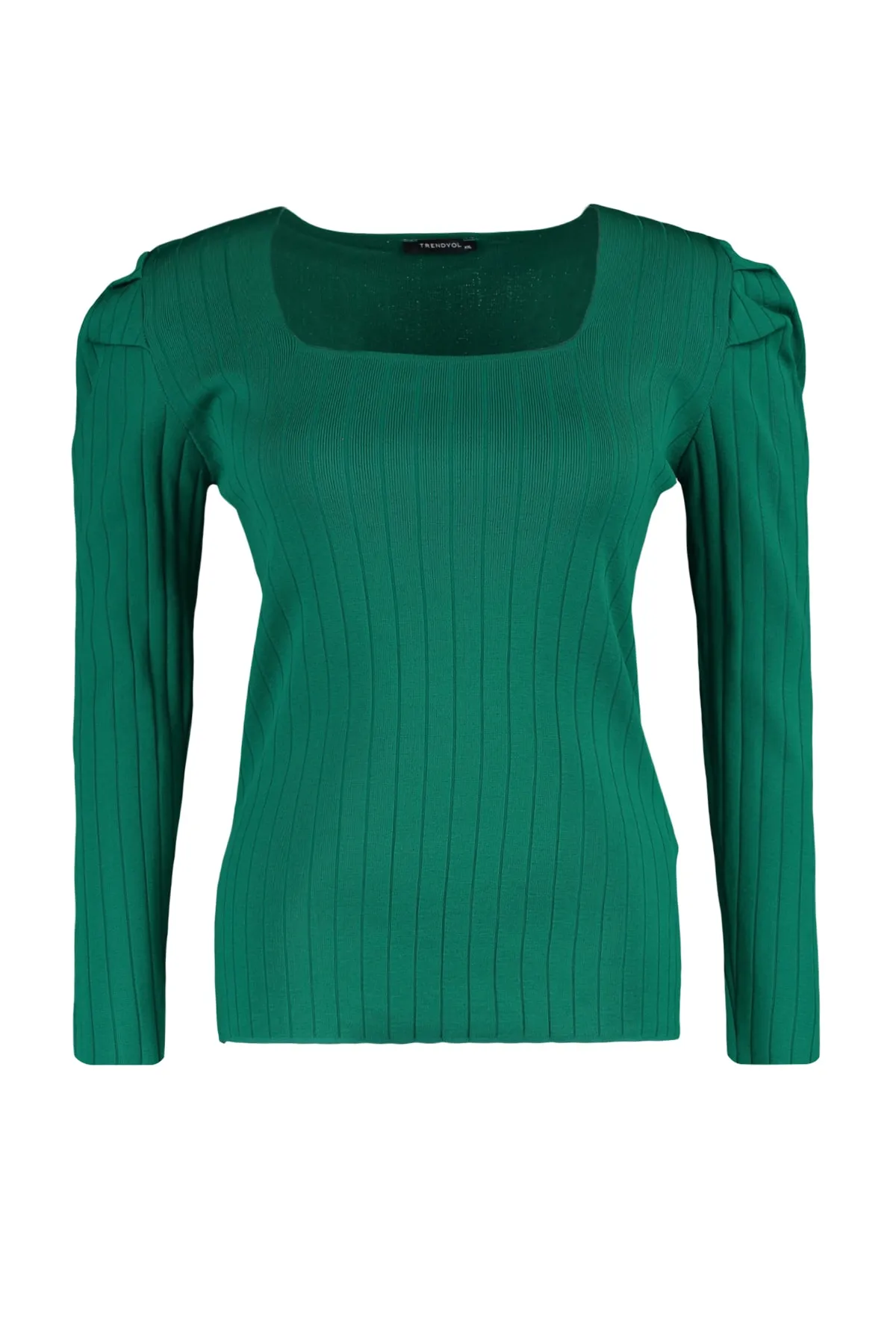 Trendyol Curve  Grüne Strickbluse TBBAW23AF00018