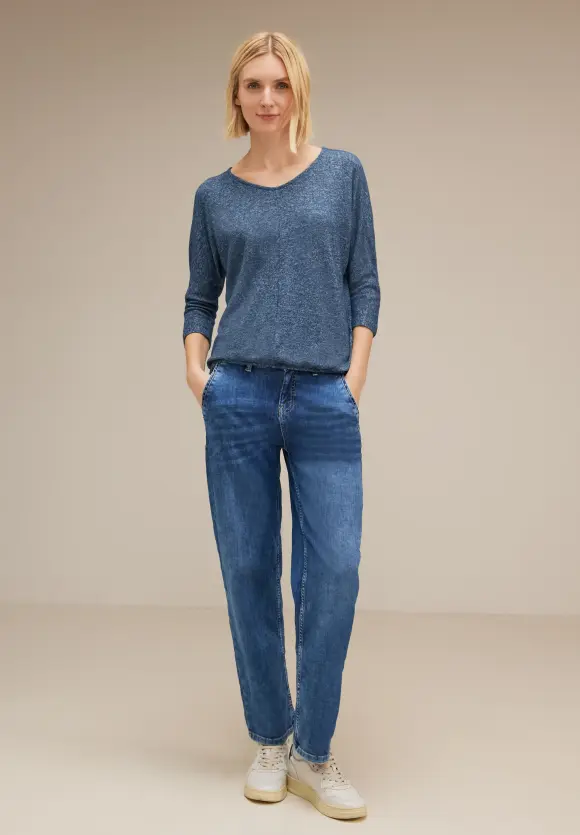 Street One Shirt in Melangeoptik