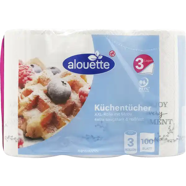 Küchentücher XXL Rolle mit Dekor