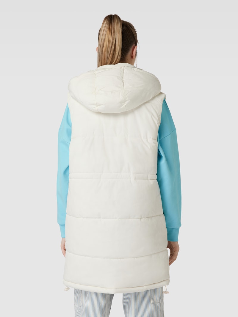 Steppweste mit Kapuze in offwhite