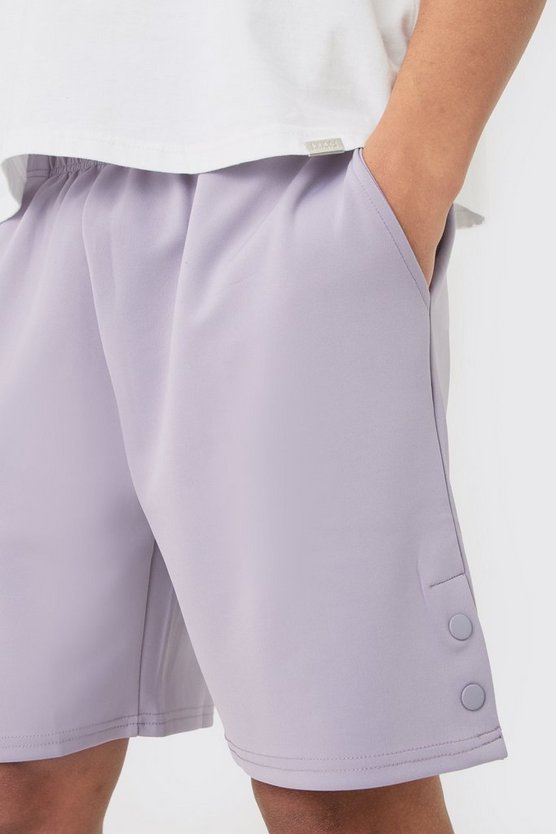 Lockere Scuba Shorts mit Druckknöpfen