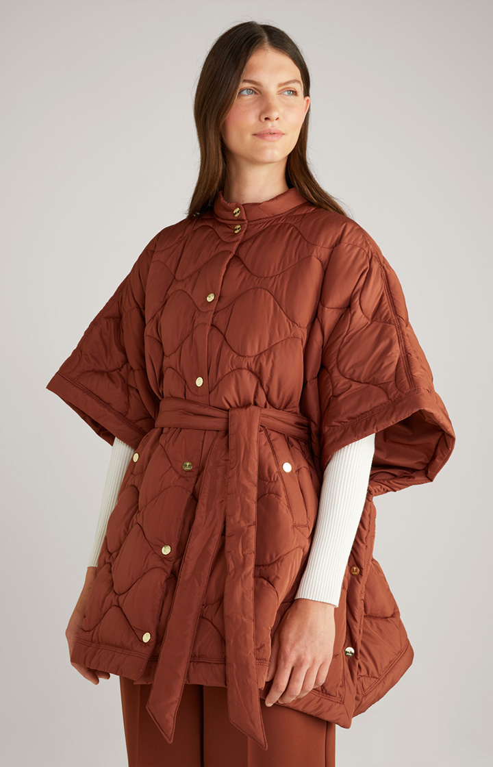 Stepp-Cape-Jacke in Kupferbraun