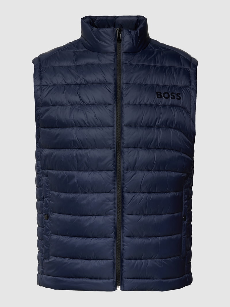 Steppweste mit Stehkragen Modell 'Calano' in marineblau