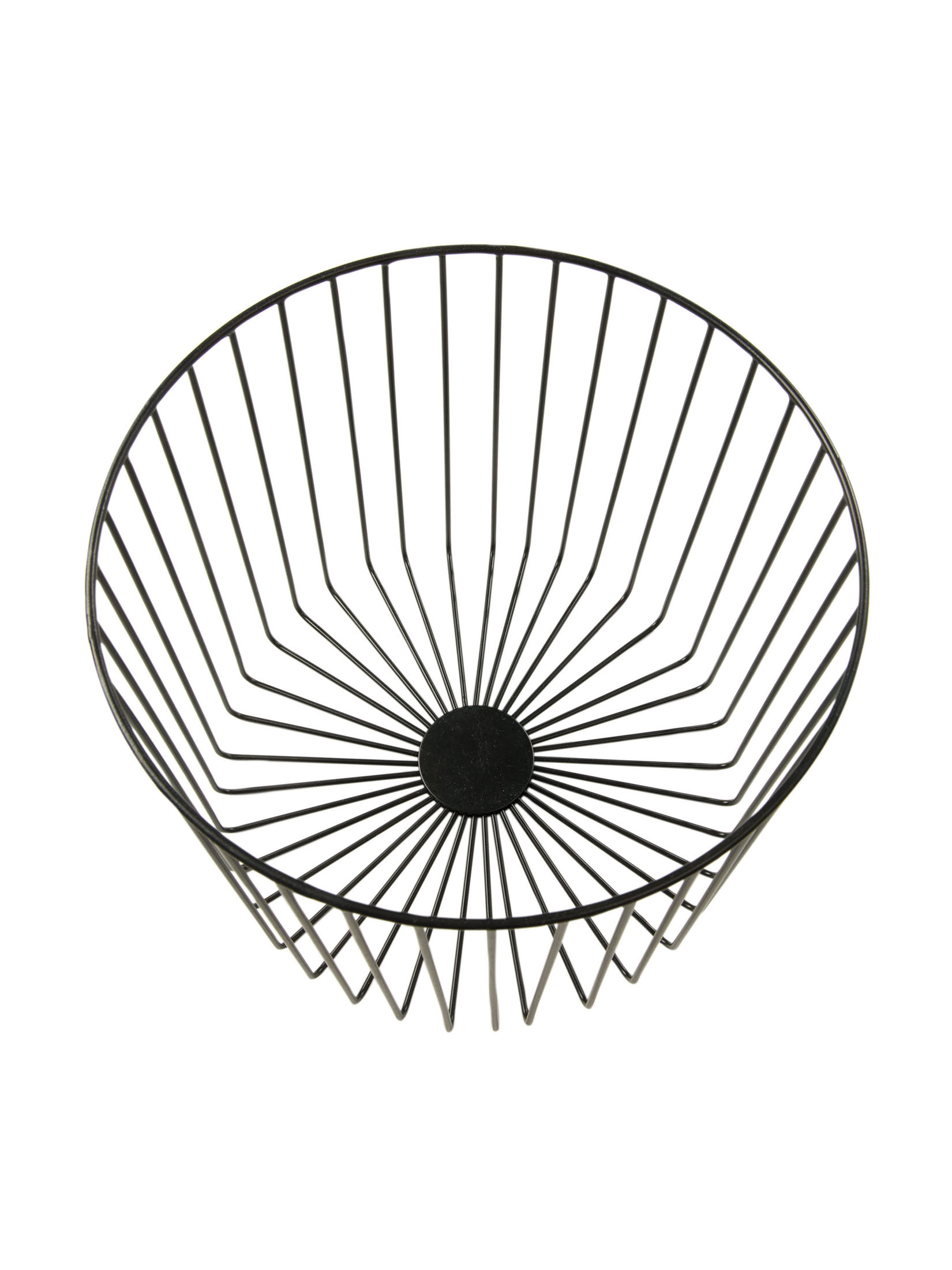 Sunburst Basket Korb, Schwarz