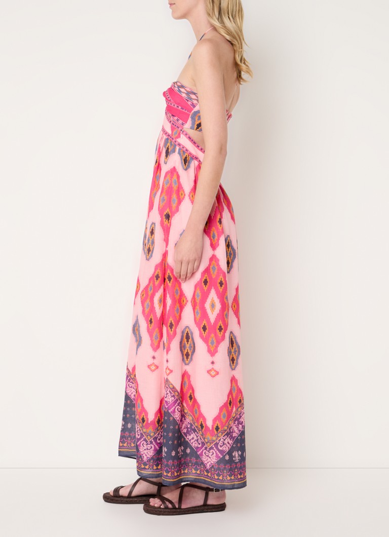 Vestido midi sin tirantes Yaly de ba&sh con estampado