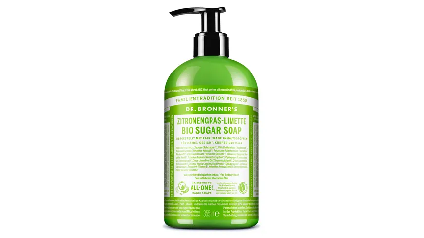 DR. BRONNER'S Shikakai Hand- & Körperseife - Lemongrass Lime 355 ml