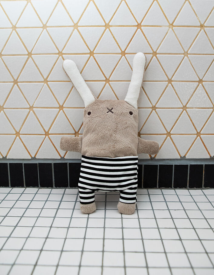 Petit lapin en peluche et sa culotte rayée RAPLAPLA