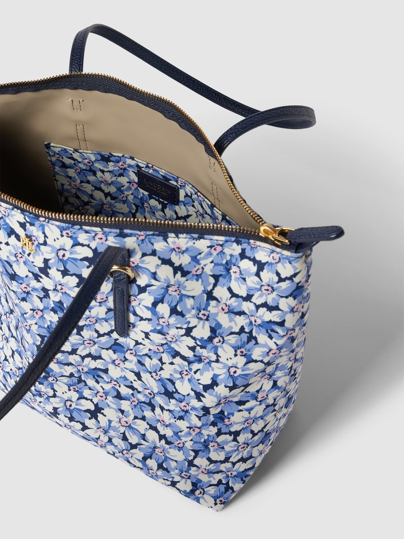 Handtasche mit floralem Allover-Muster Modell 'KEATON' in marineblau