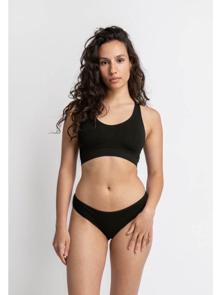 SNOCKS Damenslips aus Bio-Baumwolle 3 Stück in Schwarz günstig kaufen