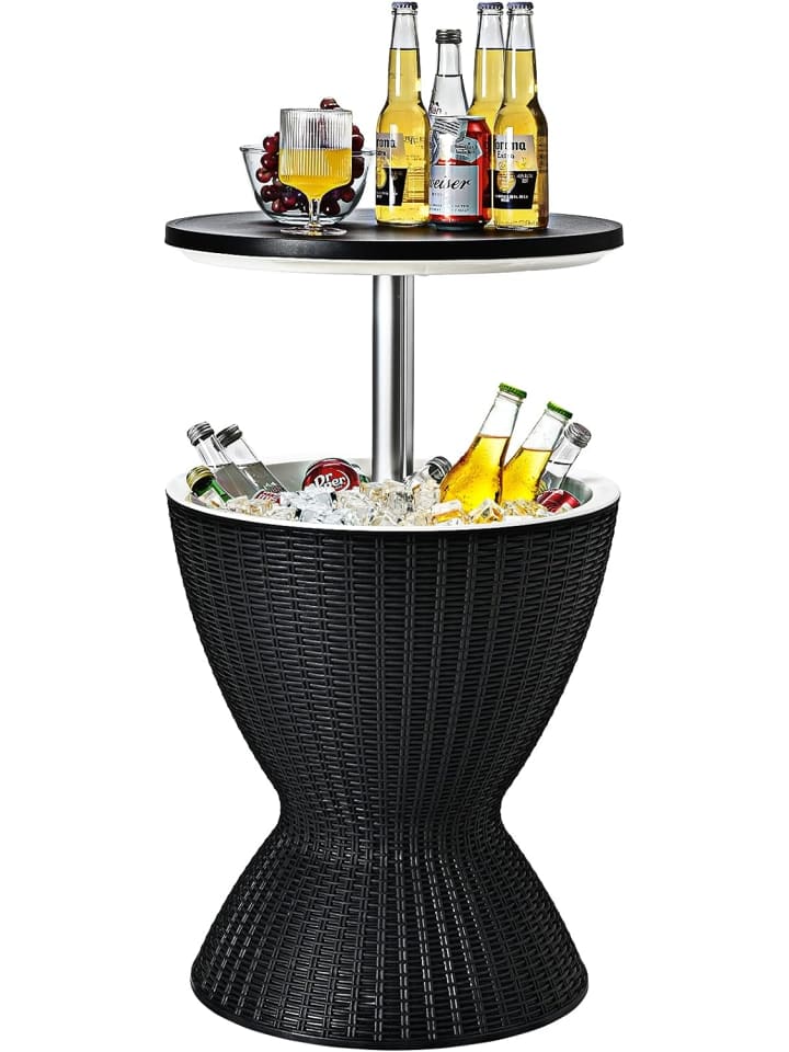 COSTWAY 3 in 1 Beistelltisch Cool Bar 30L in Schwarz günstig kaufen onesize