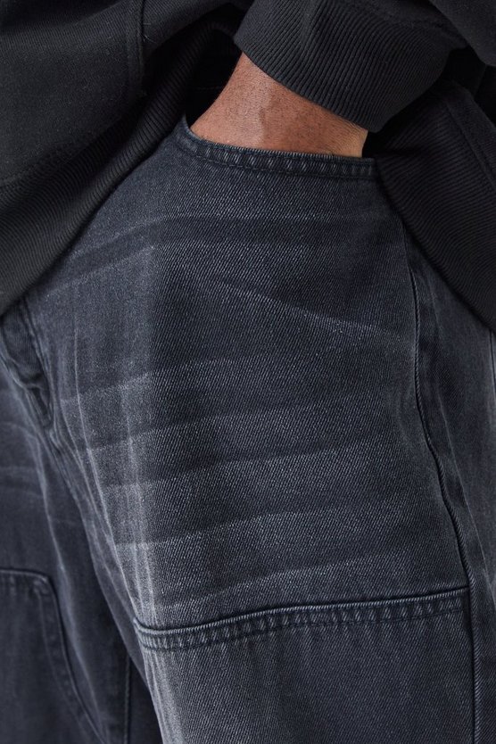 Plus Slim-Fit Schlagjeans