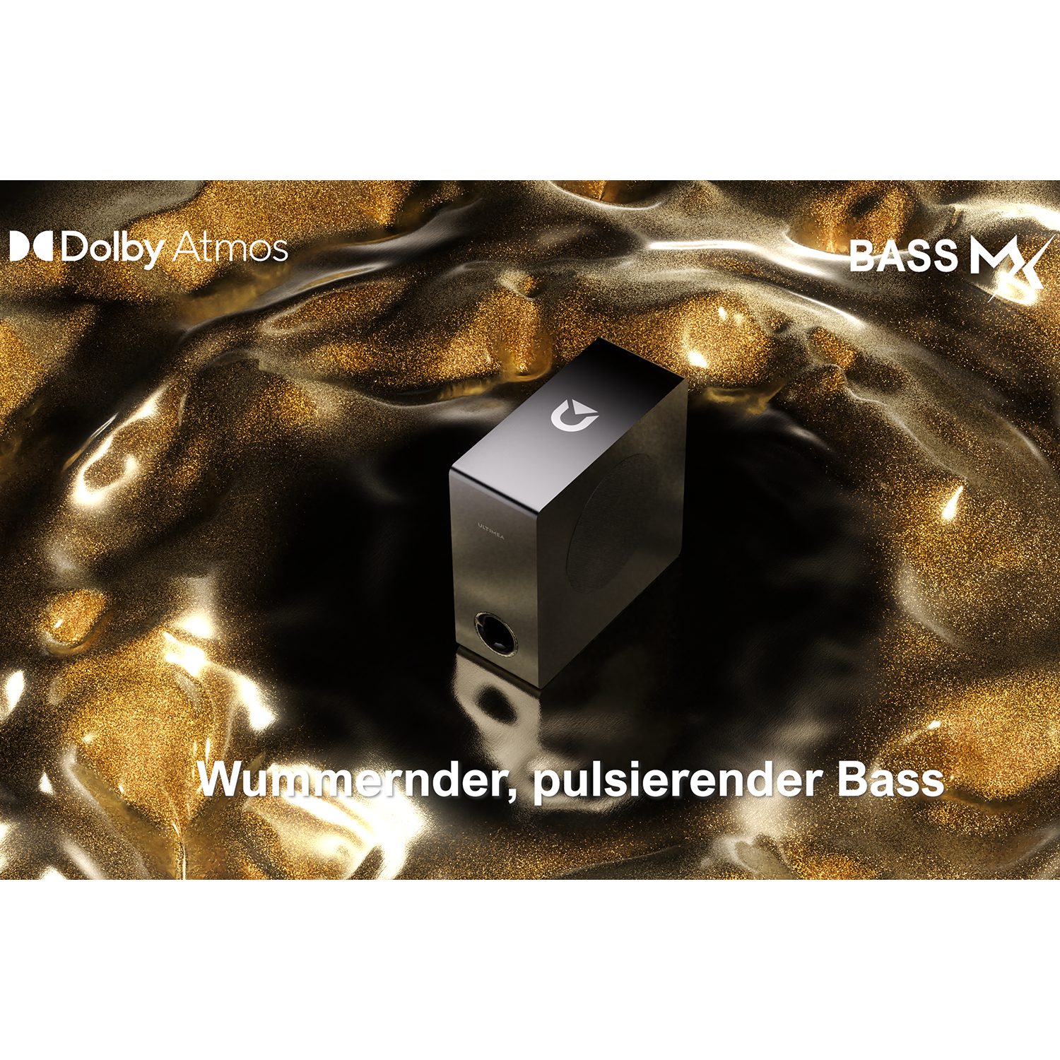 Ultimea Nova S50 2.1 Dolby Atmos Soundbar (BassMAX, 3D Surround Sound System für TV, PC Lautsprecher Heimkino)