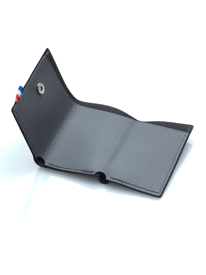 APOCOPE Leder-Geldbörse in Grau - (B)9 x (H)6 x (T)1 cm günstig kaufen onesize