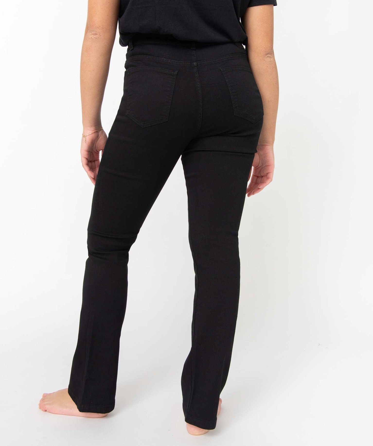 Jean femme coupe Bootcut noir | GEMO