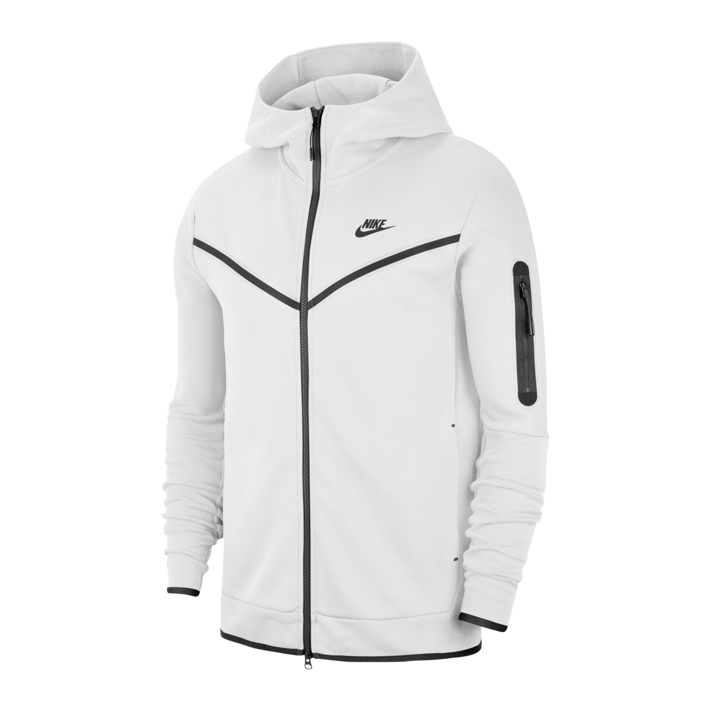Nike Tech Fleece Kapuzenjacke Weiss Schwarz F100