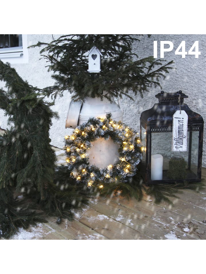 STAR Trading LED Weihnachtskranz 'Edmonton', Ø 50cm, outdoor in Grün günstig kaufen onesize