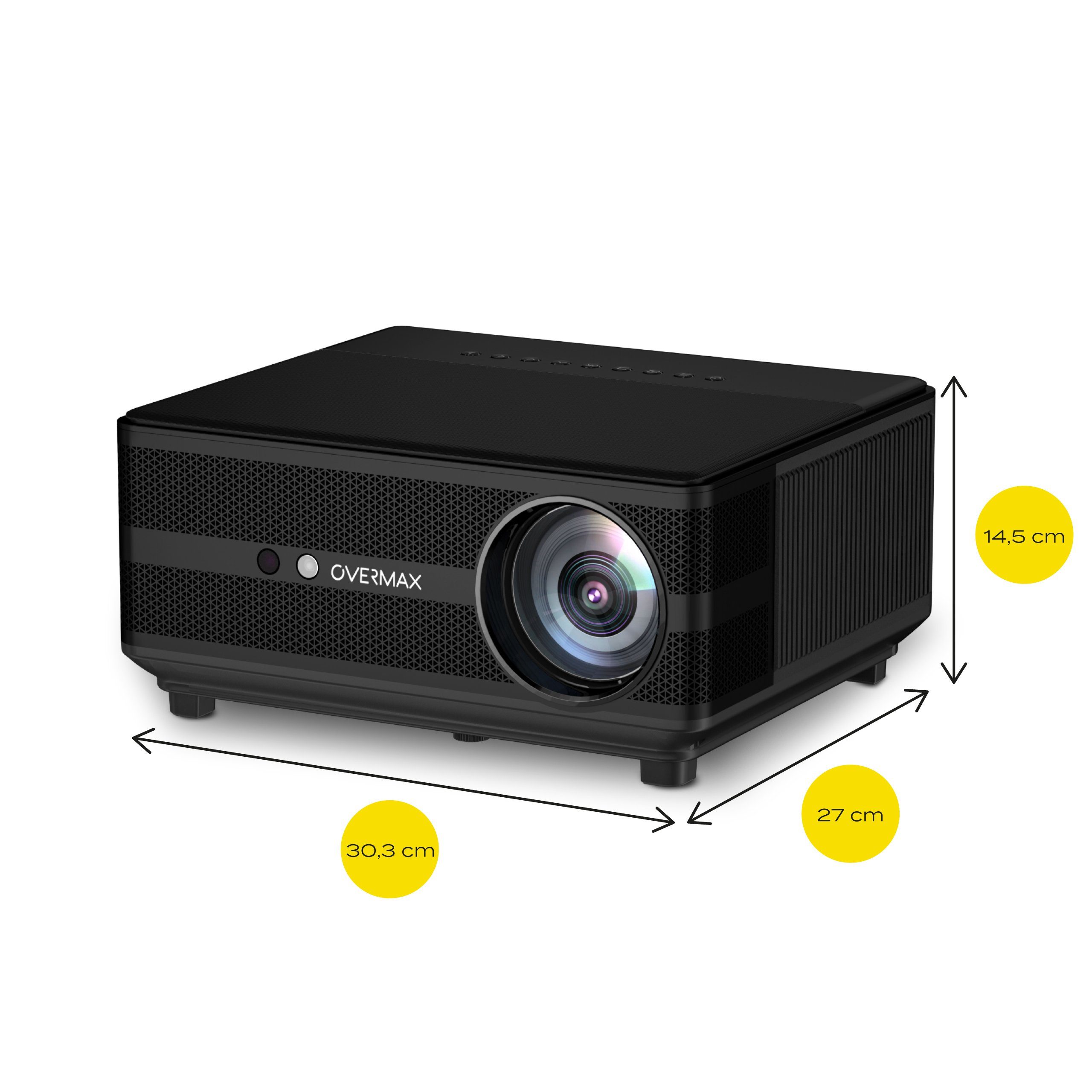 Overmax MULTIPIC 6.1 Beamer (7000 lm, 4500:1, 1920x1080 px, FullHD/Auto-Focus/Auto-Keystone/Dust Proof/40 – 150’’/50000h)