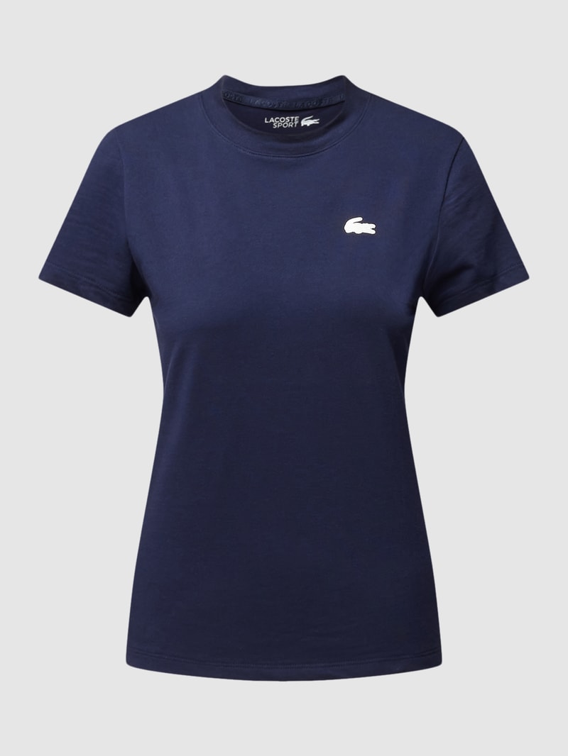 T-Shirt mit Rundhalsausschnitt in dunkelblau
