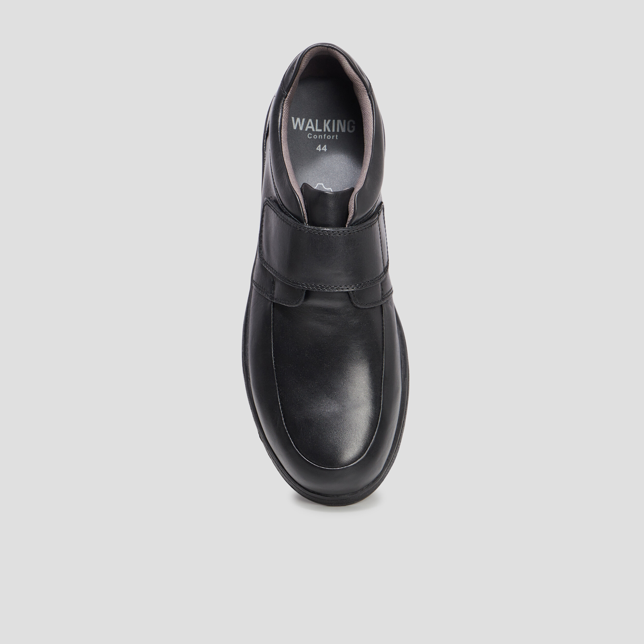Derbies à scratch en cuir Walking Damone noir homme | La Halle