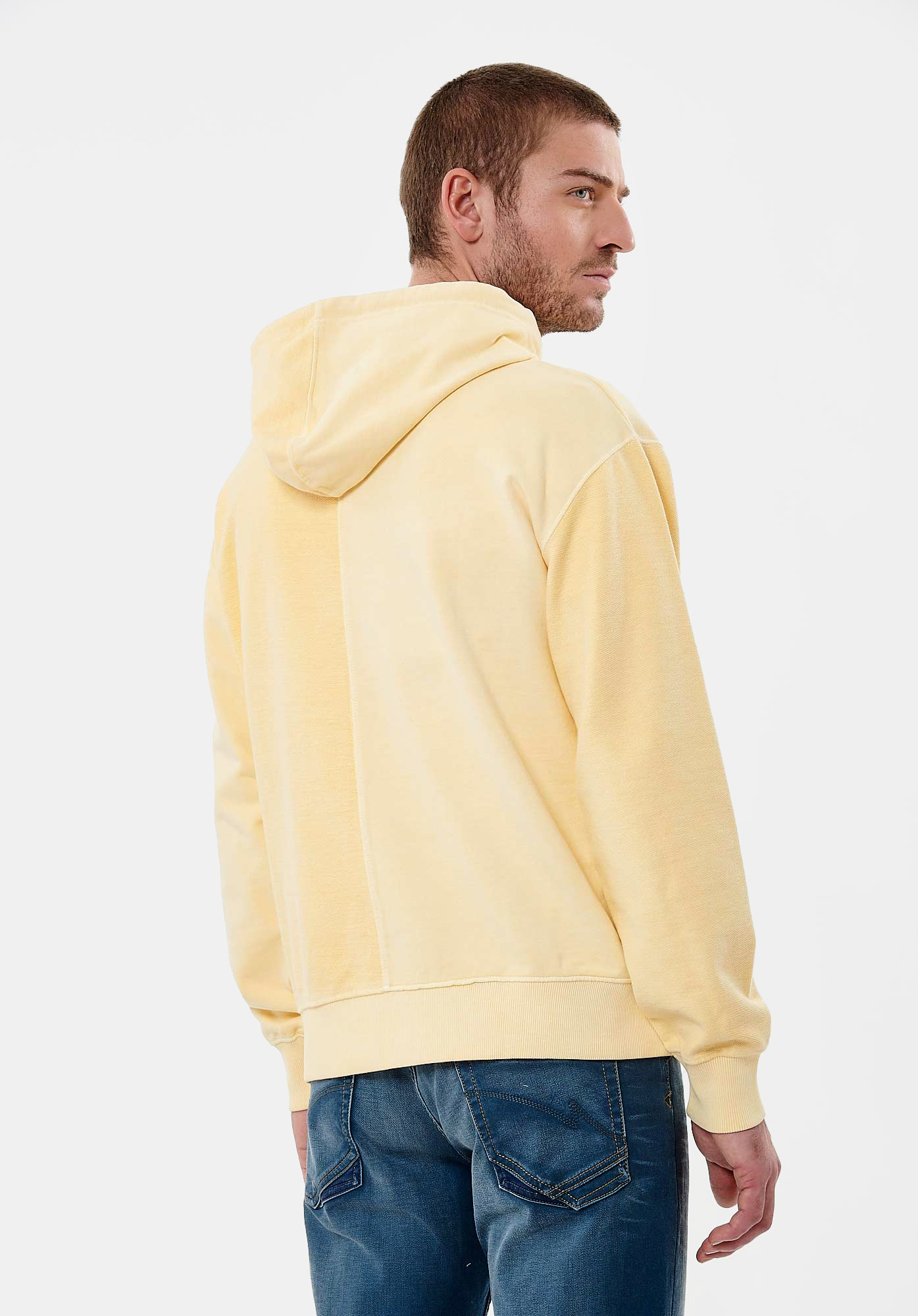 CAZZI  Sweat jaune Homme en 100% coton
